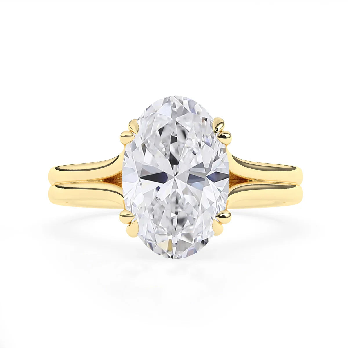 Stunning 4.0 CT Oval Moissanite Engagement Ring with Hidden Halo Design 1