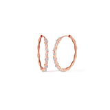 1.90 TCW Round Cut Moissanite Fancy Hoops Earrings in Gold 5