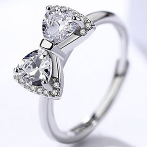 Trillion Cut Bow Shaped Cubic Zirconia in 925 Sterling Silver Jewelry