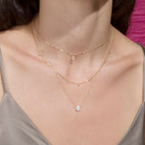 0.30 CT Marquise & Round Moissanite Diamond Cluster Pendant Necklace in Solid Gold 5