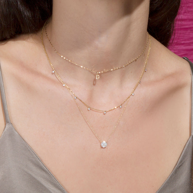 0.30 CT Marquise & Round Moissanite Diamond Cluster Pendant Necklace in Solid Gold 5