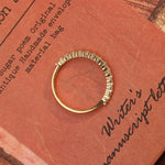0.3 TCW Round Cut Moissanite Bridal Wedding Band With Half Eternity Style 8