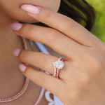 Stunning 0.3 TCW Round Moissanite Stone Curved Wedding Band 4
