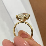 Stunning 5.0 CT Emerald Moissanite Engagement Ring with Solitaire Design 5