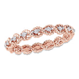 Round Cut Cubic Zirconia in 925 Sterling Silver Wedding Bands 1