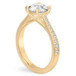 Stunning 1.0- 2.0 CT Round Moissanite Engagement Ring with Pave Design 3