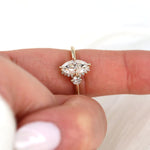 Stunning 1 CT Marquise Moissanite Engagement Ring with Cluster Design 4