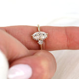 Stunning 1 CT Marquise Moissanite Engagement Ring with Cluster Design 4