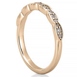 Stunning 0.20 TCW Round Moissanite Stones Half Eternity Wedding Bands 2