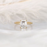 Stunning 2.60 CT Emerald Moissanite Engagement Ring with Hidden Halo Design 1