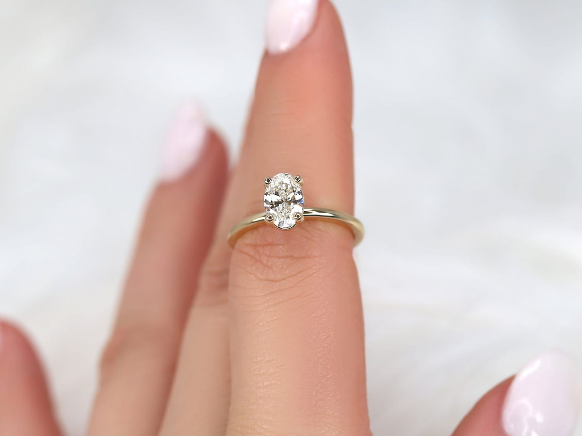 Stunning 1.01 CT Oval Moissanite Engagement Ring with Solitaire Design 5