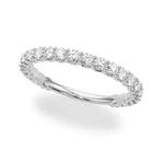 Stunning 0.30 CT Round Moissanite Stones Half Eternity Wedding Band 1