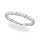 Stunning 0.30 CT Round Moissanite Stones Half Eternity Wedding Band 1