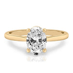 Stunning 1.0-2.0 CT Oval Moissanite Engagement Ring with Solitaire Design 1