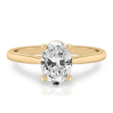 Stunning 1.0-2.0 CT Oval Moissanite Engagement Ring with Solitaire Design 1
