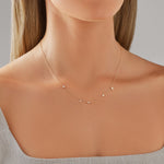 Round Cut Cubic Zirconia in 925 Sterling Silver Necklace 4