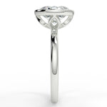 Stunning 2.11 CT Oval Moissanite Engagement Ring with Bezel Design 7