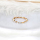 Stunning 0.55 TCW Round Moissanite Stones Half Eternity Wedding Band 2