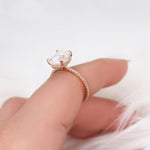 Stunning 4.20 CT Oval Moissanite Engagement Ring with Hidden Halo Design 6