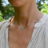 6.0 TCW Round Topaz Lab Made Diamond- December Birthstone Necklace 2