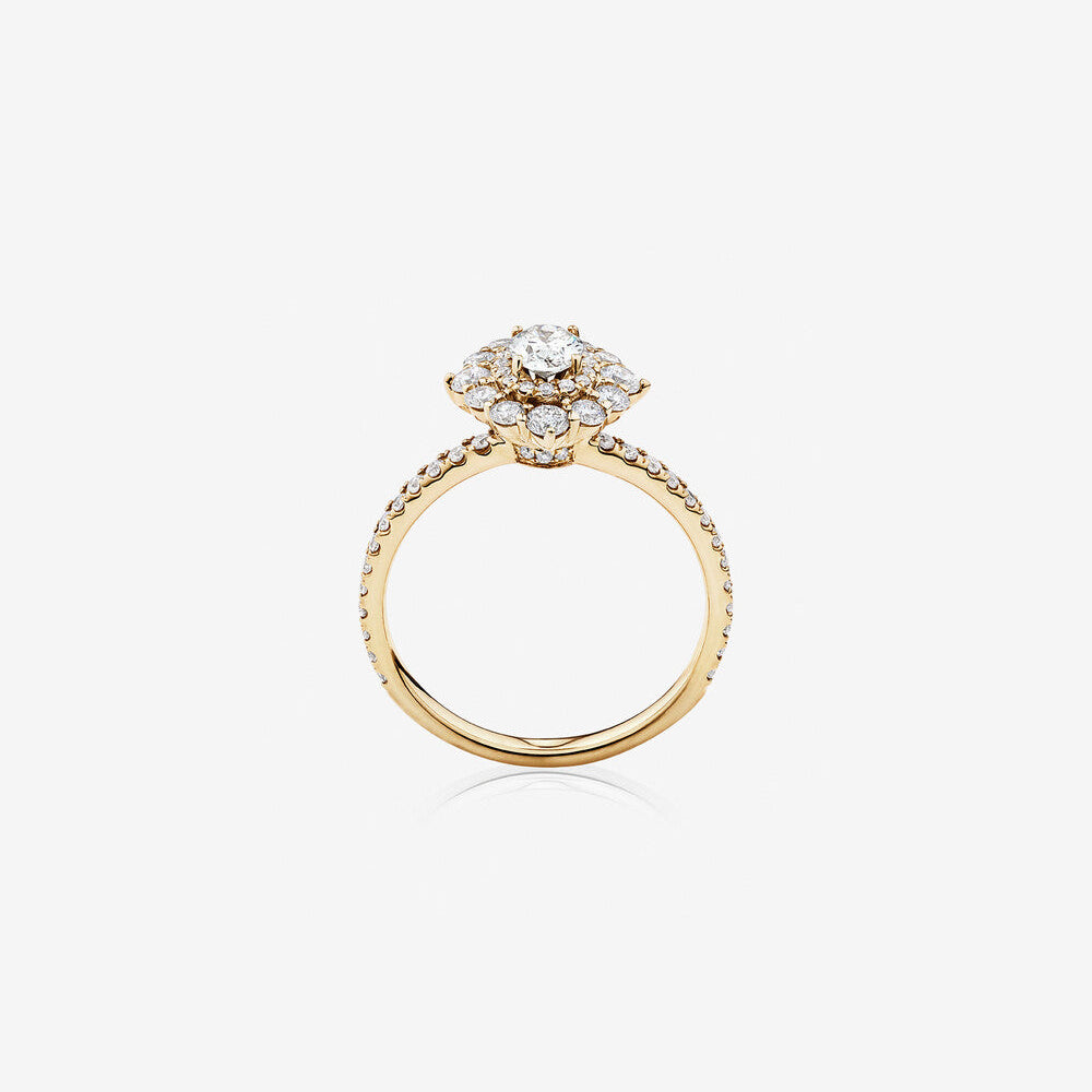 Stunning 0.9 CT Oval Moissanite Engagement Ring In Halo & Pave Design 2