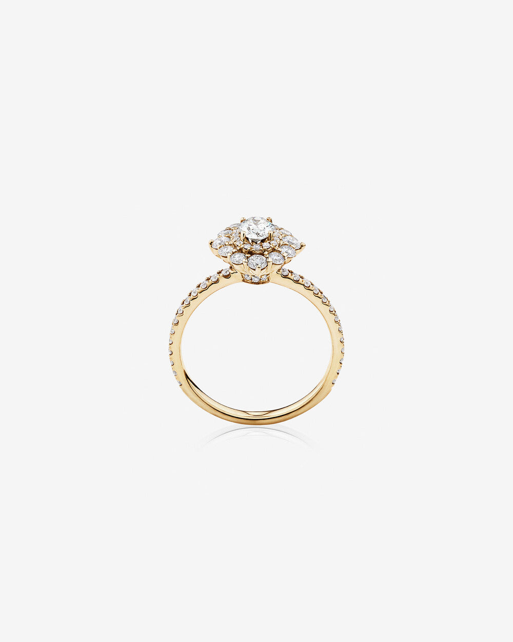 Stunning 0.9 CT Oval Moissanite Engagement Ring In Halo & Pave Design 2