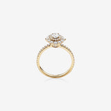 Stunning 0.9 CT Oval Moissanite Engagement Ring In Halo & Pave Design 2