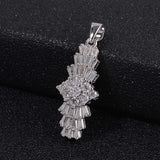 Round Cut Cubic Zirconia in 925 Sterling Silver Necklace 3