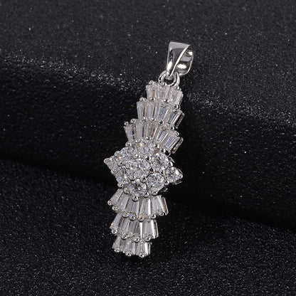 Round Cut Cubic Zirconia in 925 Sterling Silver Necklace 3