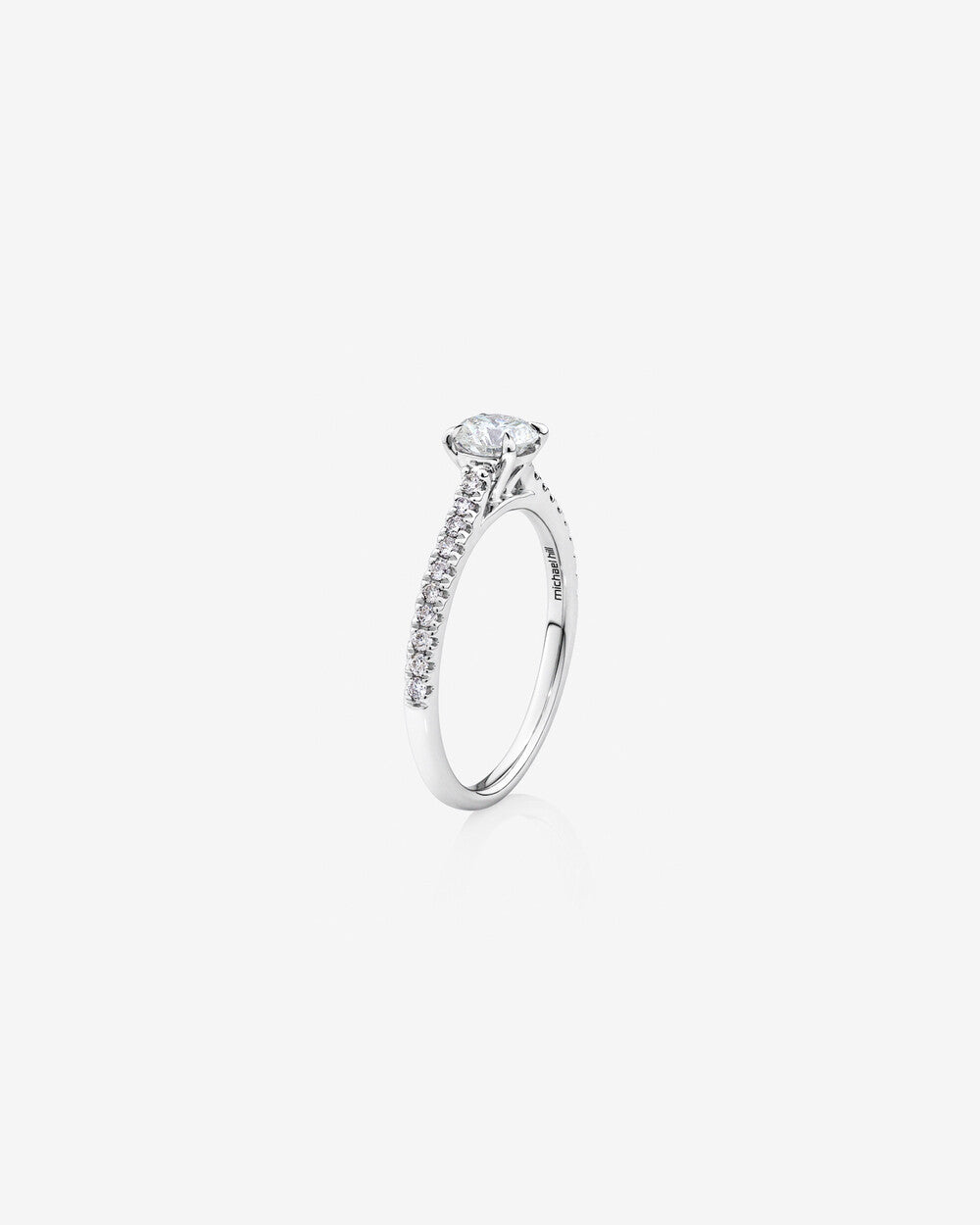 Stunning 0.78 CT Round Moissanite Engagement Ring With Pave Design 3