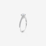 Stunning 0.78 CT Round Moissanite Engagement Ring With Pave Design 3
