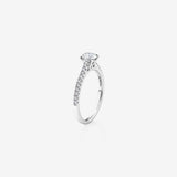 Stunning 0.78 CT Round Moissanite Engagement Ring With Pave Design 3