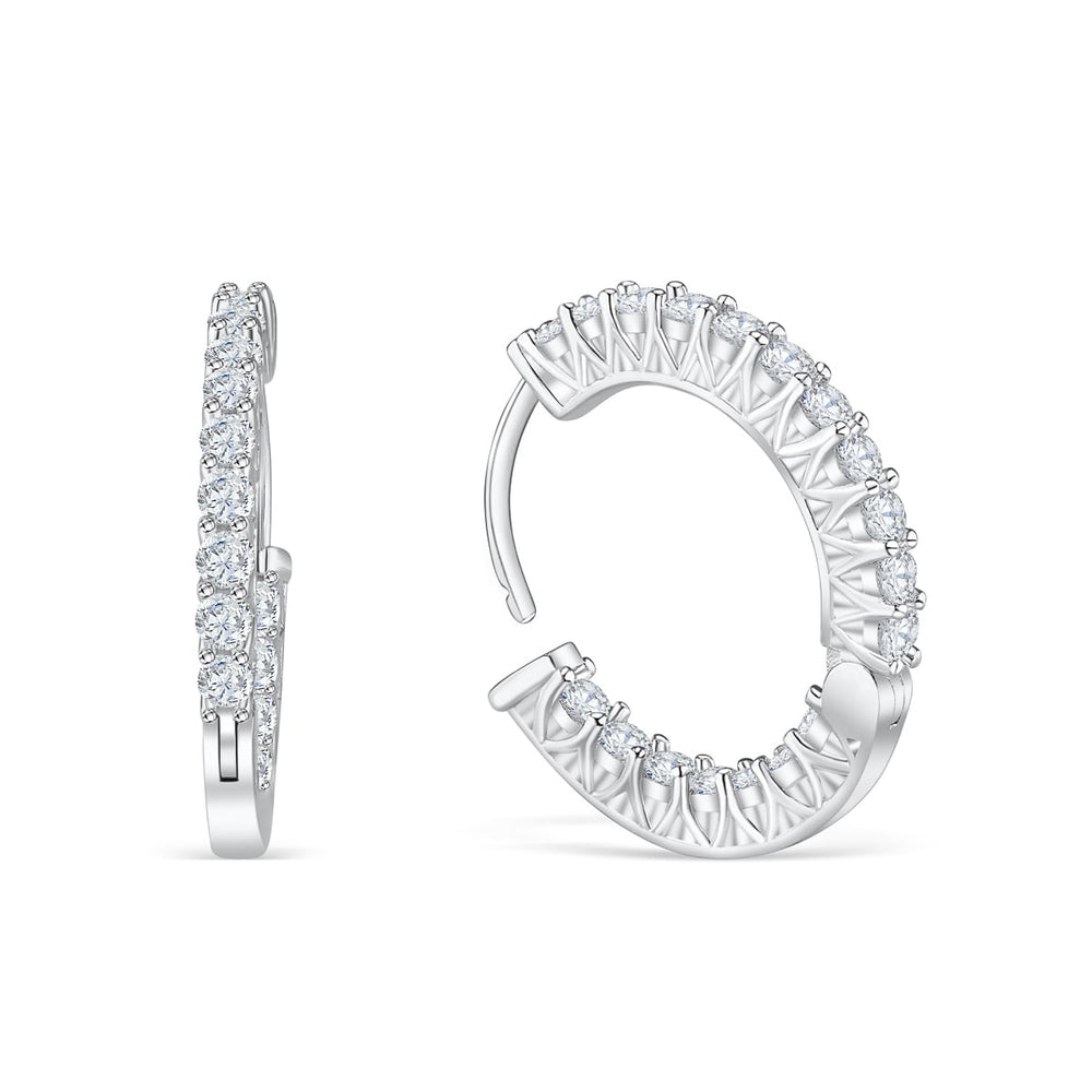 
                  
                    1.0 TCW Round Cut Moissanite Hoop Earrings
                  
                