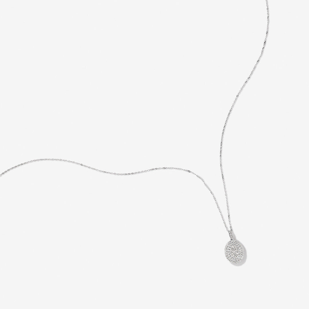 Round Cut Cubic Zirconia in 925 Sterling Silver Necklace 2