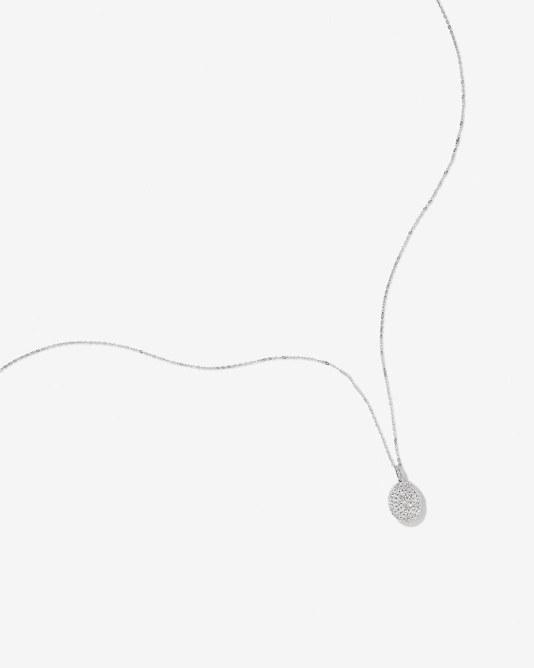 Round Cut Cubic Zirconia in 925 Sterling Silver Necklace 2