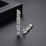 Round Cut Cubic Zirconia in 925 Sterling Silver Earrings 5