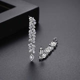 Round Cut Cubic Zirconia in 925 Sterling Silver Earrings 5