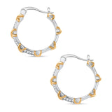 Round Cut Cubic Zirconia in 925 Sterling Silver Earrings 4