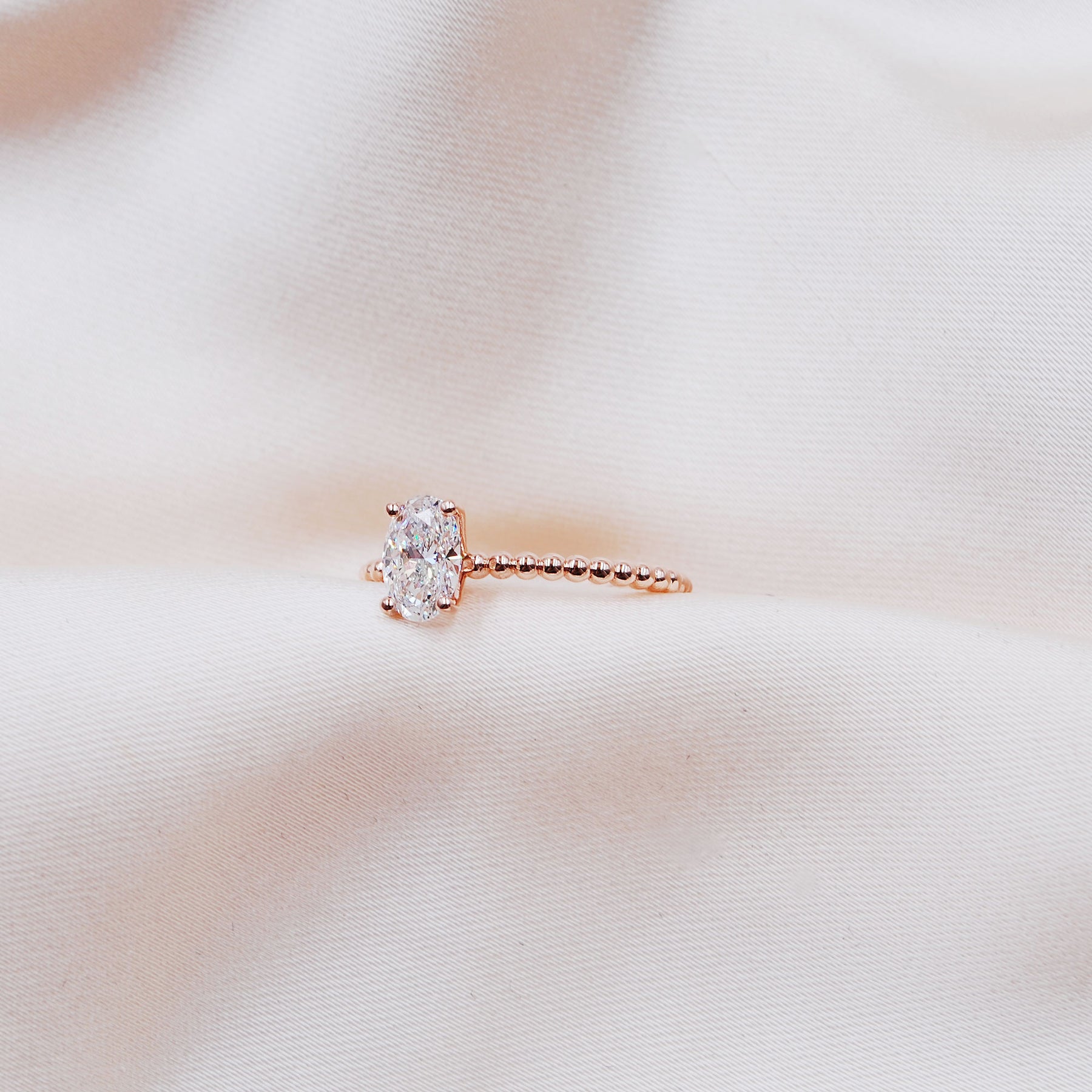 Stunning 0.5 CT Oval Moissanite Stone Engagement Ring In Solitaire Design 5