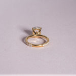Classic 3.0 CT Cushion Moissanite Engagement Ring with Hidden Halo & Pave Design 7