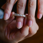 Stunning 0.5 TCW Heart Moissanite Stones Full Eternity Wedding Band 2