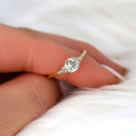 Stunning 0.75 CT Round Moissanite Engagement Ring With Cluster Design 6