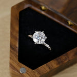 Stunning 1.0 CT Round Moissanite Engagement Ring with Twisted Shank in Solitaire Design 1