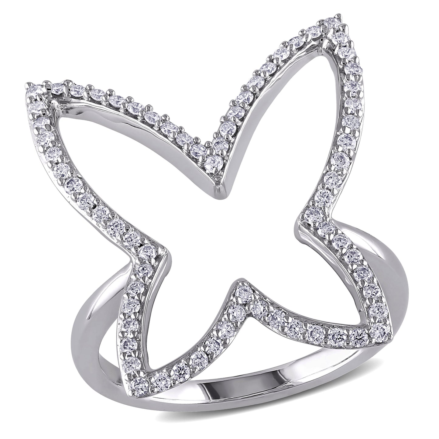 Round Cut Cubic Zirconia in 925 Sterling Silver Wedding Bands 1