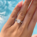 Stunning 1.5 CT Radiant Moissanite Engagement Ring with Pave Design 6