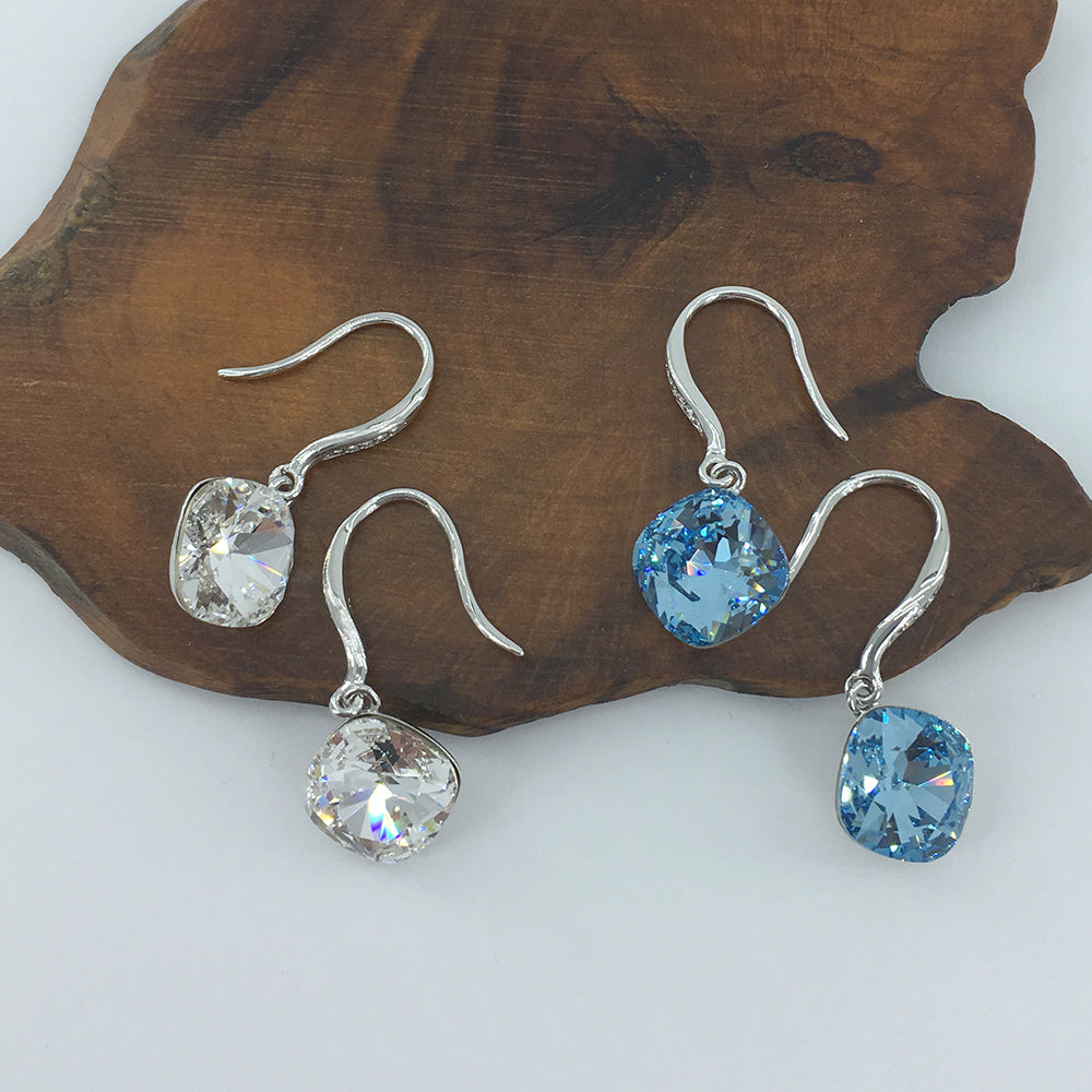 Round Cut Cubic Zirconia in 925 Sterling Silver Earrings 6