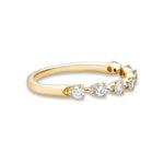 Stunning 0.44 TCW Pear Moissanite Stones Half Eternity Wedding Bands 4