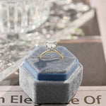 Stunning 2.5 CT Round Moissanite Engagement Ring with Hidden Halo Design 8