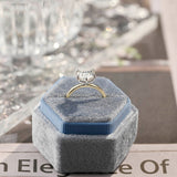 Stunning 2.5 CT Round Moissanite Engagement Ring with Hidden Halo Design 8
