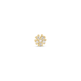 0.30 TCW Round Cut Moissanite Tiny Flower Stud Earrings in Gold 5